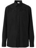 Burberry Crystal-Embellished Long-Sleeve Shirt Black