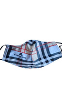 Burberry Check Cotton Face Mask Beige