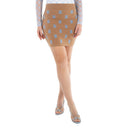 Burberry TB Monogram Wool Blend Mini Skirt Camel / Blue