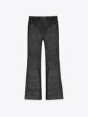 Ernest W. Baker Leather Flare Trousers Black