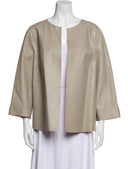 Escada Leather Jacket Beige