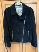 Escada Sport Suede Biker Jacket Black