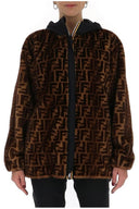 Fendi x K-Way FF Logo Mink Fur Jacket Brown