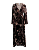 Forte Forte Printed Wrap Maxi Dress Dark Brown