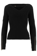 Jacquemus La Maille Oro Rib Knit Sweater Black