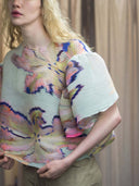 Julia Heuer Robin Pleated Top Dark Hilde Print