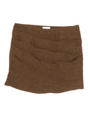 Le Kasha Muscat Linen Mini Skirt Brown