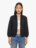 Maiami Alpaca Mix Big Bomber Cardigan Black