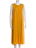 Maison Ullens Poplin Kaftan Dress Mustard Yellow