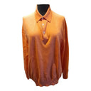 Valentino Polo-Collar Knit Sweater Orange