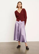Vince Paneled Slip Skirt Lilac