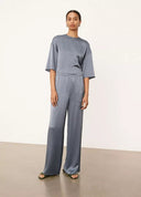 Vince Silk Pajama Pant Slate Blue
