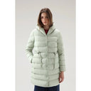 Woolrich Hooded Long Puffer Jacket Mint Green