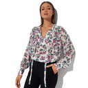 Pinko Georgette Floral Blouse White / Pink