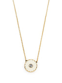 Marc Jacobs The Medallion Pendant Necklace Cream / Gold