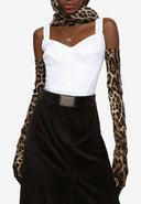 Dolce & Gabbana Lace & Jacquard Bustier Top White
