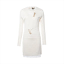 Fendi x Versace Fendace Safety Pin Dress White