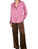 Vince Relaxed Long Sleeve Blouse Pink