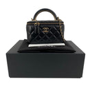 Chanel Black Lambskin CC Chain Vanity Case