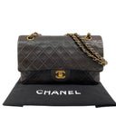Chanel Dark Brown Calfskin Classic Flap 11.12 Double Flap Shoulder