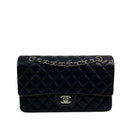 Chanel Navy Lambskin Classic Double Flap Chain Shoulder