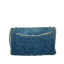 Chanel Blue Denim Flap Maxi Shoulder