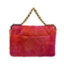 Chanel Pink and Orange Tweed 19 Chain