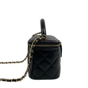 Chanel Black Lambskin CC Chain Vanity Case