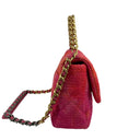 Chanel Pink and Orange Tweed 19 Chain