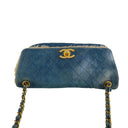 Chanel Blue Denim Flap Maxi Shoulder