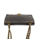 Chanel Dark Brown Calfskin Classic Flap 11.12 Double Flap Shoulder