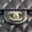 Chanel Navy Lambskin Classic Double Flap Chain Shoulder
