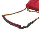 Chanel Pink and Orange Tweed 19 Chain