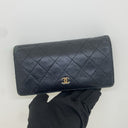 Chanel SLG Caviar Skin Bi Fold Long Wallet No.20 No Card