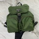 Prada Green Nylon Backpack Drawstring | Pre-Loved