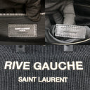 Saint Laurent Rive Gauche Raffia Maxi Cabas Tote Black