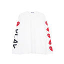 Comme des Garçons PLAY 5 Heart Long Sleeve T-Shirt White (Men's)