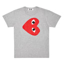 Comme des Garçons PLAY Sideways Heart T-Shirt Grey (Women's)