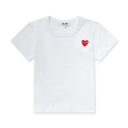 Comme des Garçons PLAY Red Heart Emblem T-Shirt White (Kids)