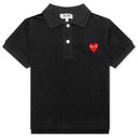Comme des Garçons PLAY Red Heart Polo Black (Kids)