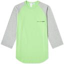 Comme des Garçons SHIRT Raglan 3/4 Sleeve Logo T-Shirt Green/Grey