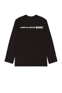 Comme des Garçons SHIRT Long Sleeve Back Logo Tee Black