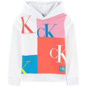 Calvin Klein Jeans Colour-Block Monogram Hoodie White (Kids)