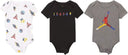 Jordan Jumpman 3-Pack Bodysuits White/Black/Grey (Baby)