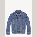 Tommy Hilfiger All-Over Flag Denim Jacket Blue (Kids)