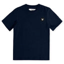 Double A by Wood Wood Logo T-Shirt Navy (Kids)