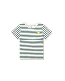 Double A by Wood Wood Fine Stripe T-Shirt Green / Off-White (Kids)