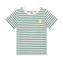 Double A by Wood Wood Stripe T-Shirt Green / Off-White (Kids)
