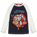 Little Marc Jacobs Supermarc Raglan Long Sleeve Tee Navy / White (Kids)