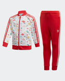 adidas Originals SST Tracksuit Trefoil Print White/Red (Kids)